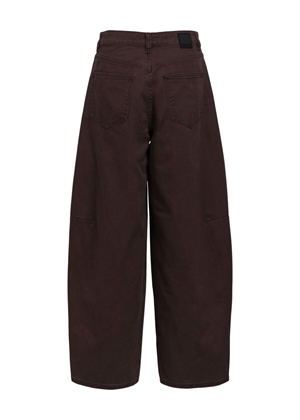 Moji Elsa mw super barrel twill jeans Seal Brown Object 